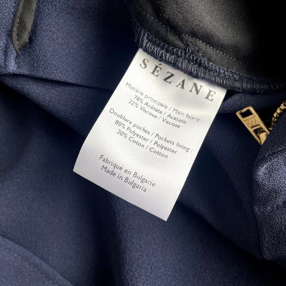 NWT SÉZANE Austin Trousers Navy High Waisted Pants Size 6 - Picture 12 of 16